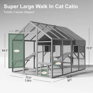 96.5" Extra-Large Waterproof Cat Enclosure