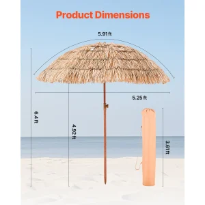 Tiki Thatched Patio Pool Umbrella
