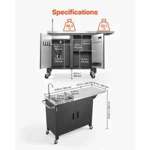 52-Inch Outdoor Grill Prep Station